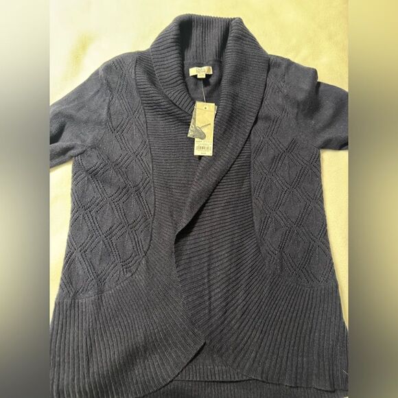 New Croft and Barrow Navy Cardigan Size XS Petite - Picture 2 of 4